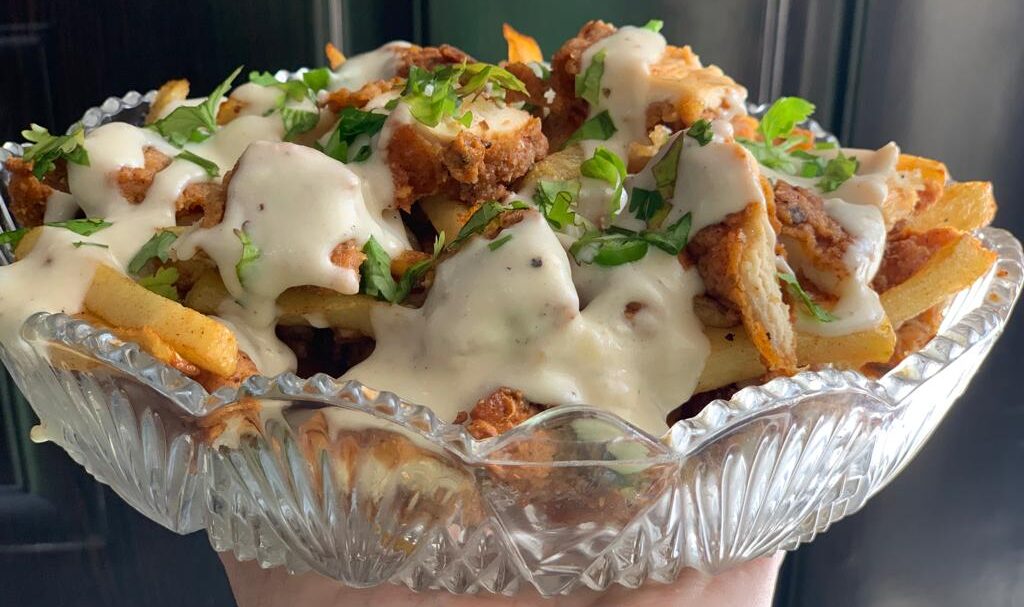 Chicken Loaded Fries - Fries with White Sauce