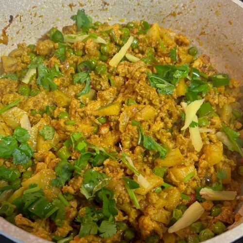 Aloo Keema - Chicken Mince and Potato Curry