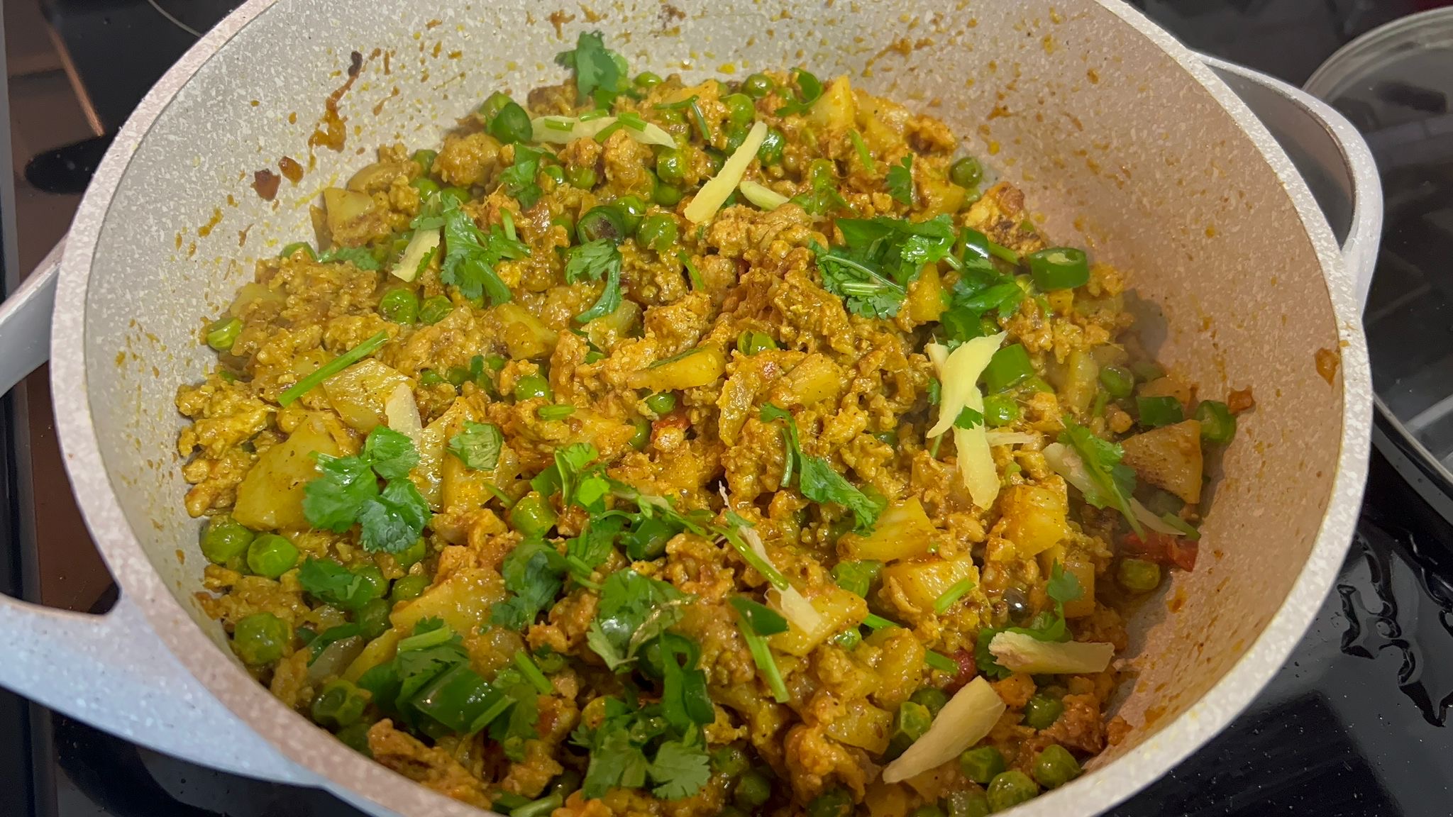 Aloo Keema - Chicken Mince and Potato Curry